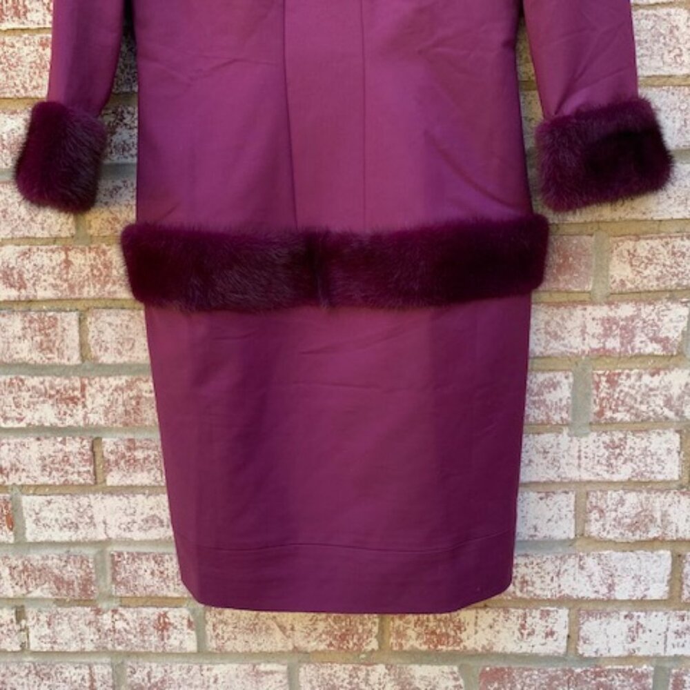 Flavio Castellani Back V Neckline Mink Wool dress NWT - Picture 4 of 15